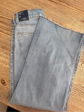 J. Crew Light Blue Wide-Leg Crop Jeans